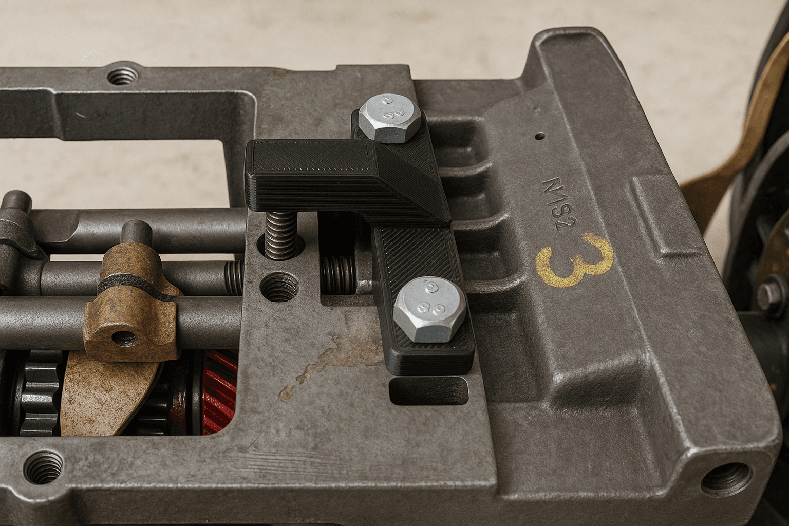 Outil maintien ressort boîte de vitesses Citroën 2CV – Support de verrouillage précis - Vue 1