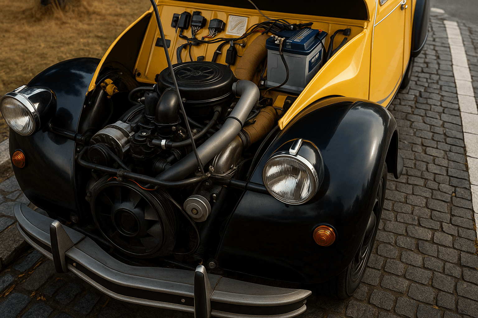 Air intake duct Citroën 2CV – powertube - Miniature 2